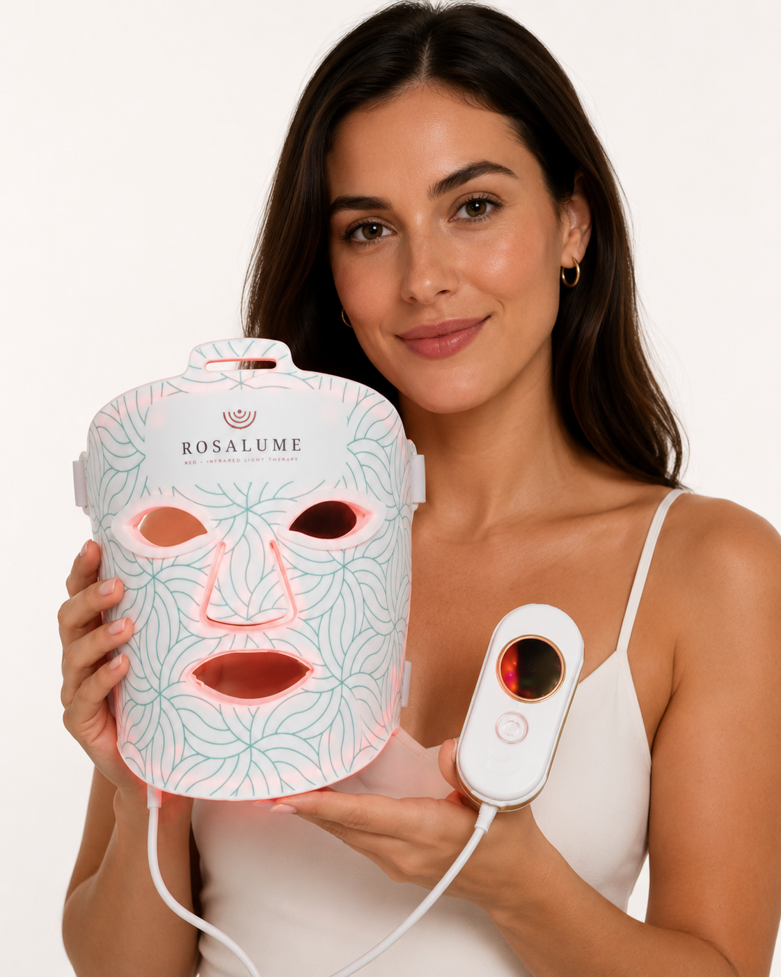 Rosalume red and near-infrared LED light therapy face mask (pre-launch product imagery)