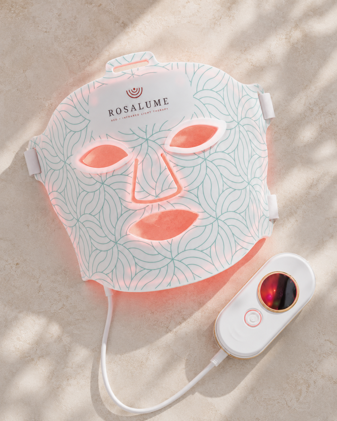 Rosalume red and near-infrared LED light therapy face mask (pre-launch product imagery)
