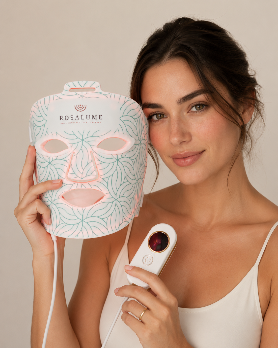 Rosalume red and near-infrared LED light therapy face mask (pre-launch product imagery)